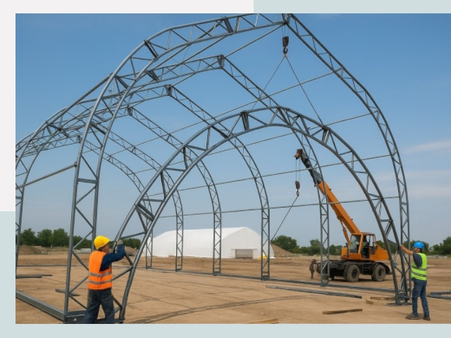 Монтаж ангаров в Дальнегорске от 618 руб. - Надежно и быстро